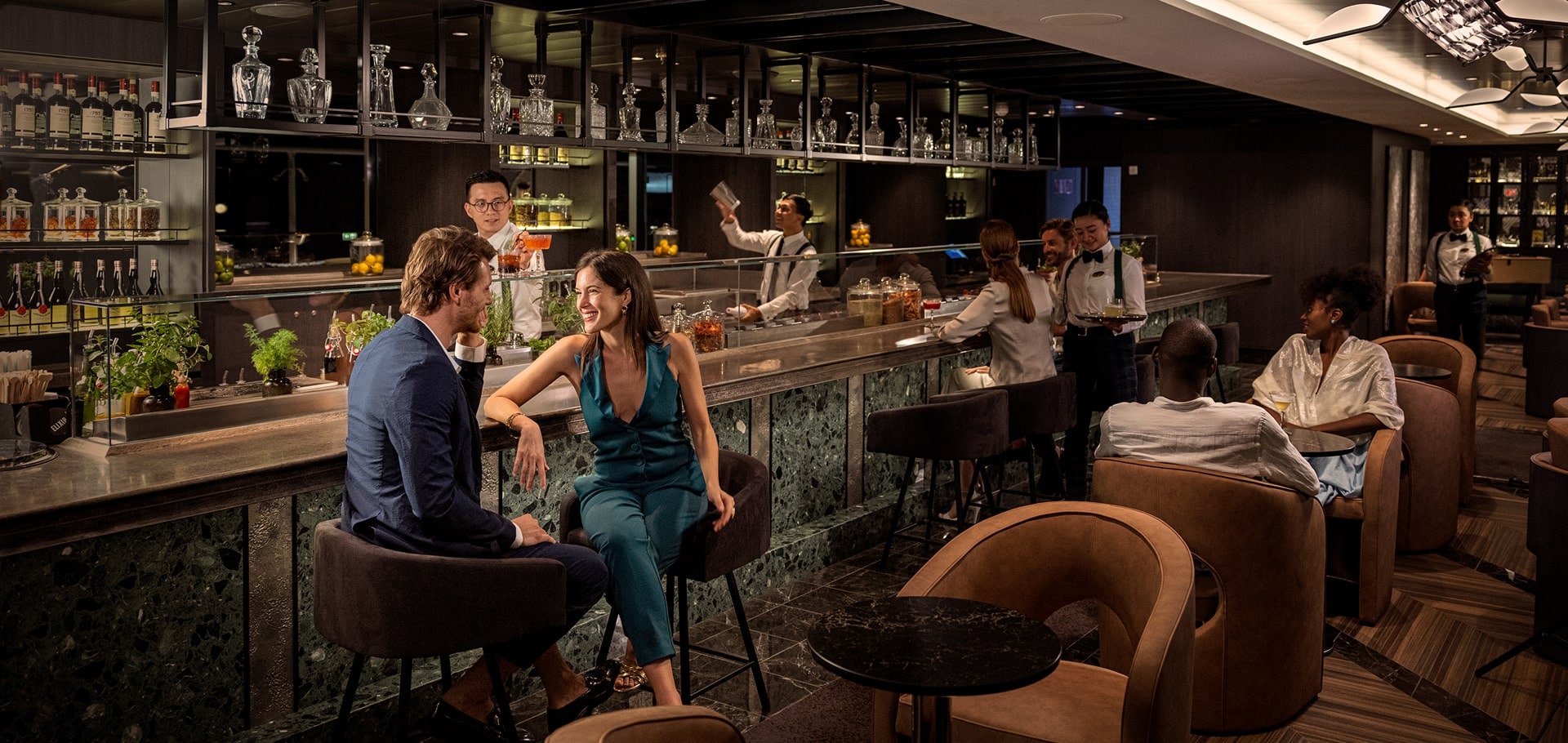Enjoy specialty crafted cocktails at the Elixir Mixology Bar onboard MSC World America | MSC Cruises