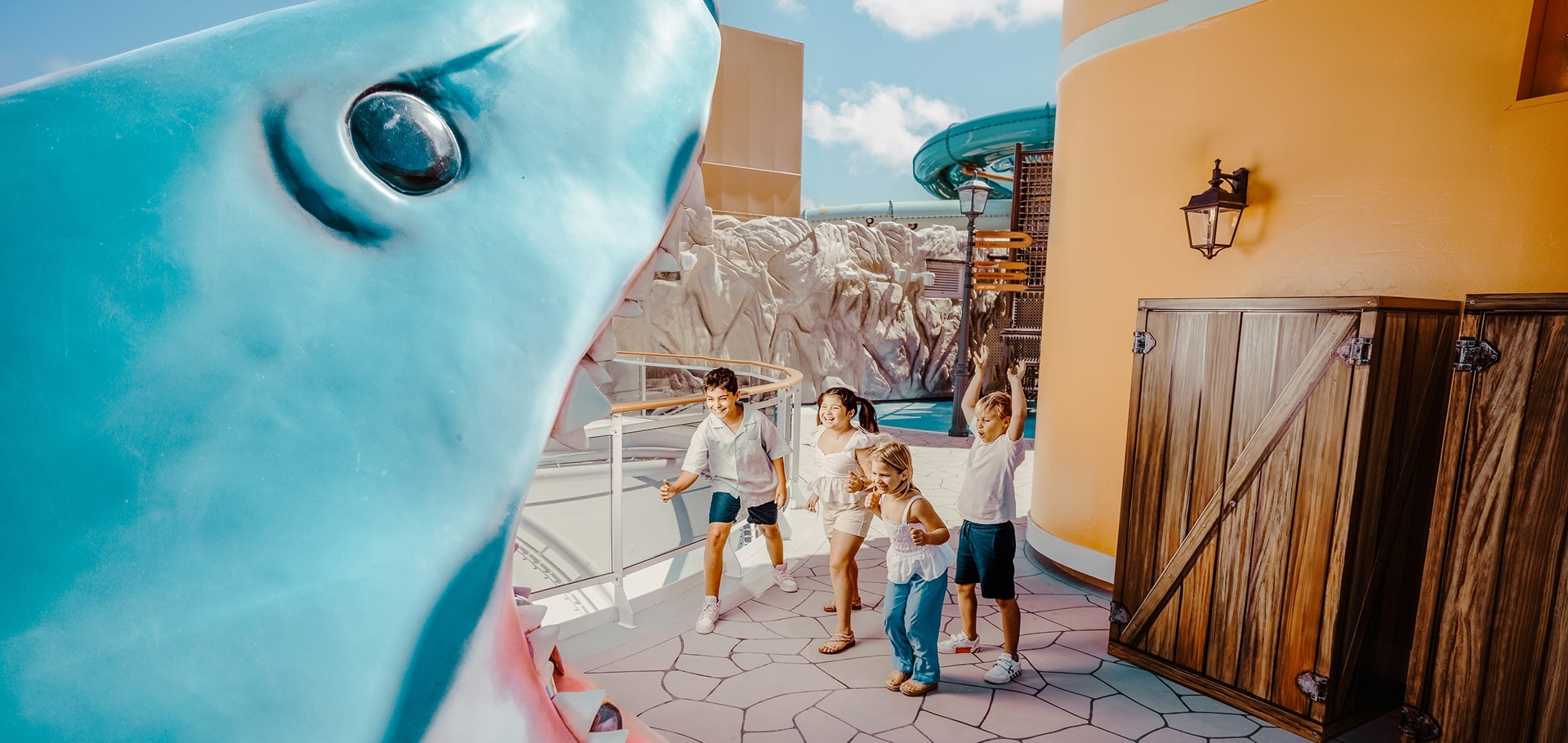 Slide down eleven decks on Jaw Drop onboard MSC World America | MSC Cruises